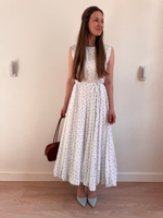 Платье Василина для беременных и кормящих, Айвори с голубыми цветами