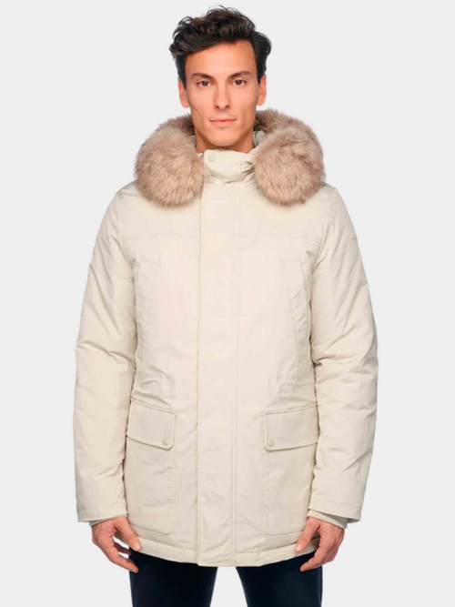 Мужская зимняя куртка (Молочного цвета) Т25