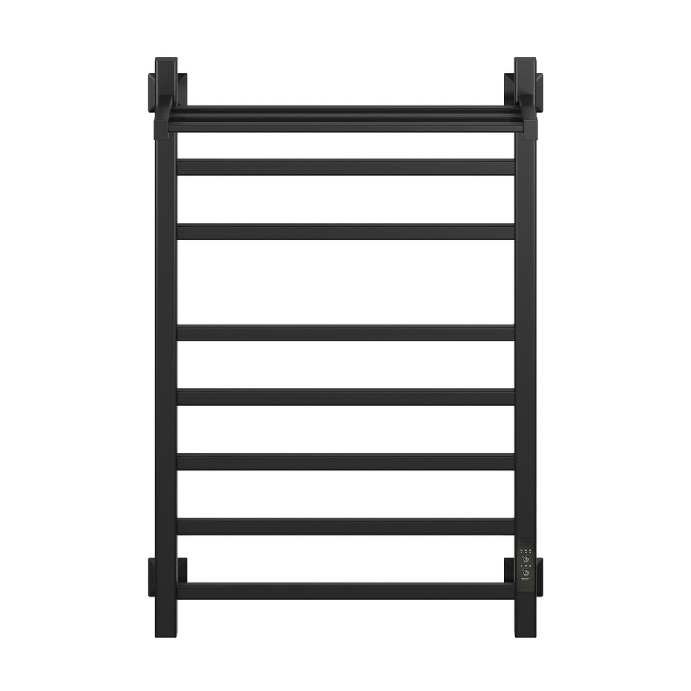 Полотенцесушитель MIXLINE FORTUNE  80х50 (таймер, 560 Вт, 7 перекладин + ПОЛКА) электрический ЧЕРНЫЙ