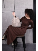 Cумка через плечо средняя замшевая мешок