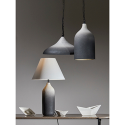 Светильник подвесной sustainable collection, D22х39 см, черный/белый