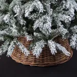 Корзина под елку, цельная, коричневая, ротанг