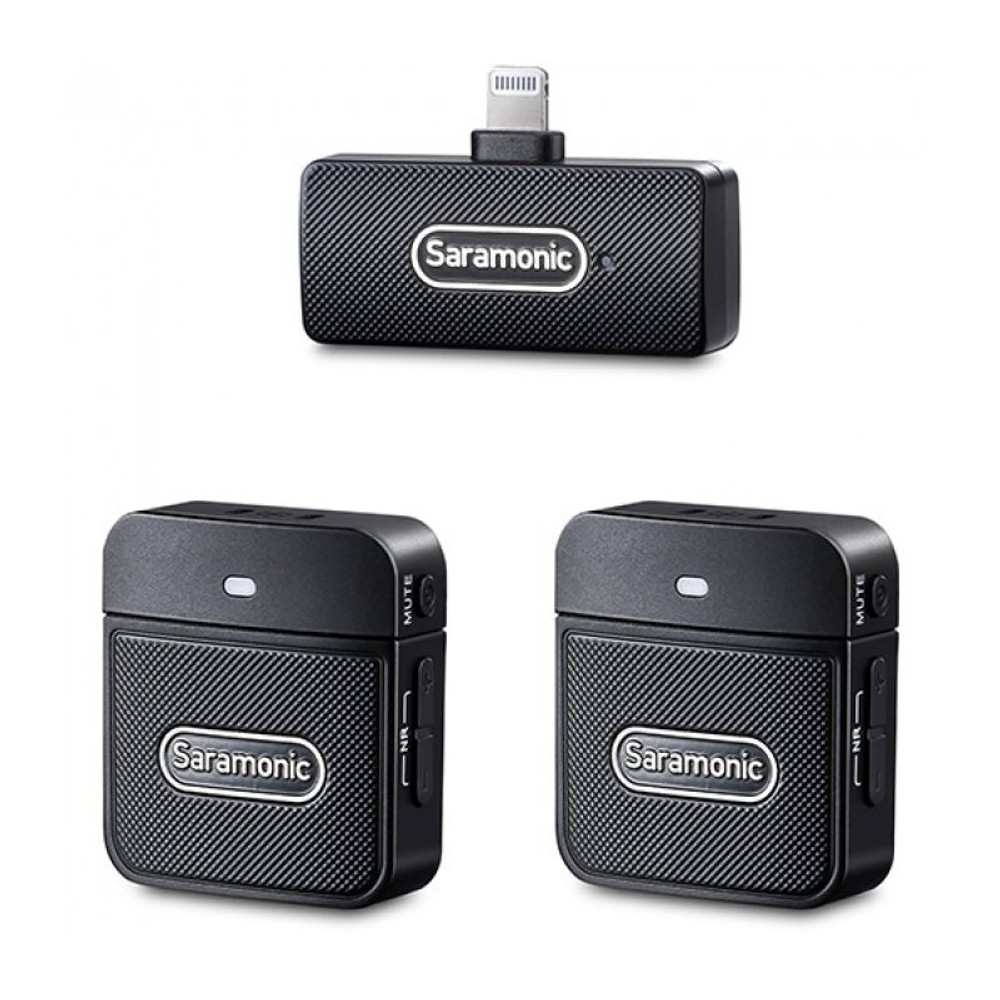 Радиосистема Saramonic Blink100 B4(TX+TX+RXDI) 2,4Ггц приемник + 2 передатчика, разъем Lightning