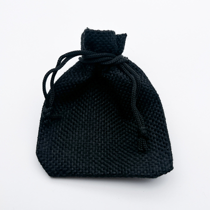 Холщовый мешочек, цвет черный, размер около 9*7 см, цена за 1 шт