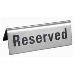Табличка "Reserved" 12*5 см, нержавейка, P.L. Proff Cuisine