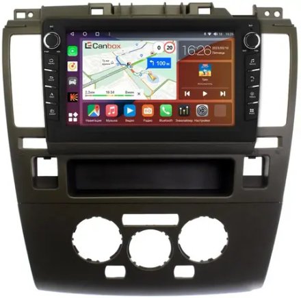 Магнитола для Nissan Tiida 2007-2014 (климат, рамка серая) - Canbox 9-1744 Android 10, ТОП процессор, CarPlay, 4G SIM-слот