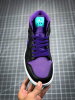 AIR JORDAN 1 MID RETRO GRAPE BLACK/GRAPE ICE-NEW EMERALD