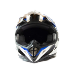 Шлем мото кроссовый HIZER 915 #8 (S) white/blue/black