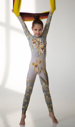 Jumpsuit "Iris on gray"