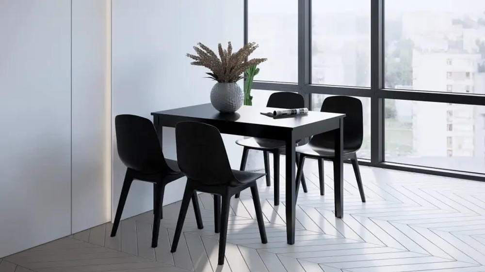 Кухонный стол  -  аналог IKEA /ЛЫМ/ ИКЕА, 118x74см, черный