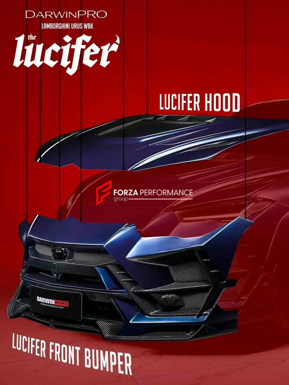 Карбоновый обвес для Lamborghini Urus 2018+ Ламборгини Урус