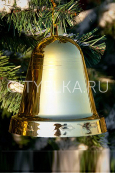 Колокольчик пластиковый глянцевый золотой
