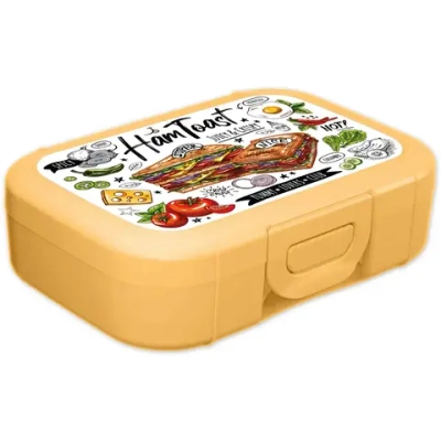 Ланч-бокс 0,85л «Еда» бледно-желтый
