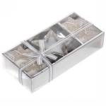 Свечи новогодние «Звездный дождь» 18*9 см (набор 5 шт), серебро