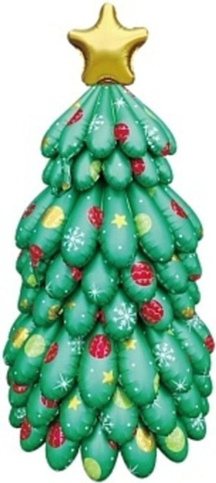 К 3D Фигура Новогодняя елка Светло-зеленый 51''/130 см.