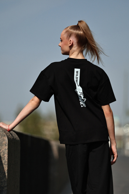 Футболка оверсайз с принтом для девочки