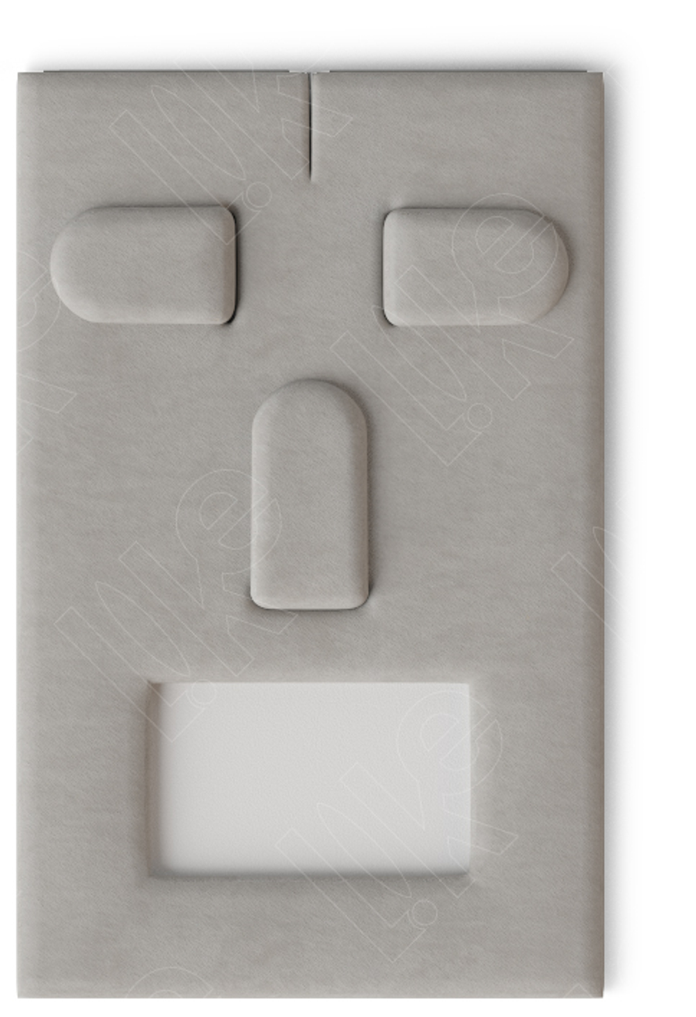 Вкладыш 13/наклонный/для гарнитура/3 язычка/окошко для бирки/прорезь для нитки