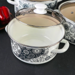 Набор эмалированной посуды 6 пр, кастрюли 2.3,3,4л, Керчь, День и ночь-1-Экстра