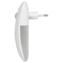 Ночник - светильник светодиодный ЭРА NN-621-LS-MS-W в розетку с датчиком освещенности и датчиком движения белый