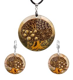 ШК-55/ 66-C Комплект из перламутра «Дерево жизни»