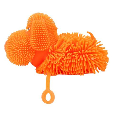 Тянучка волосатик собачка со светом 13 см, с-30749