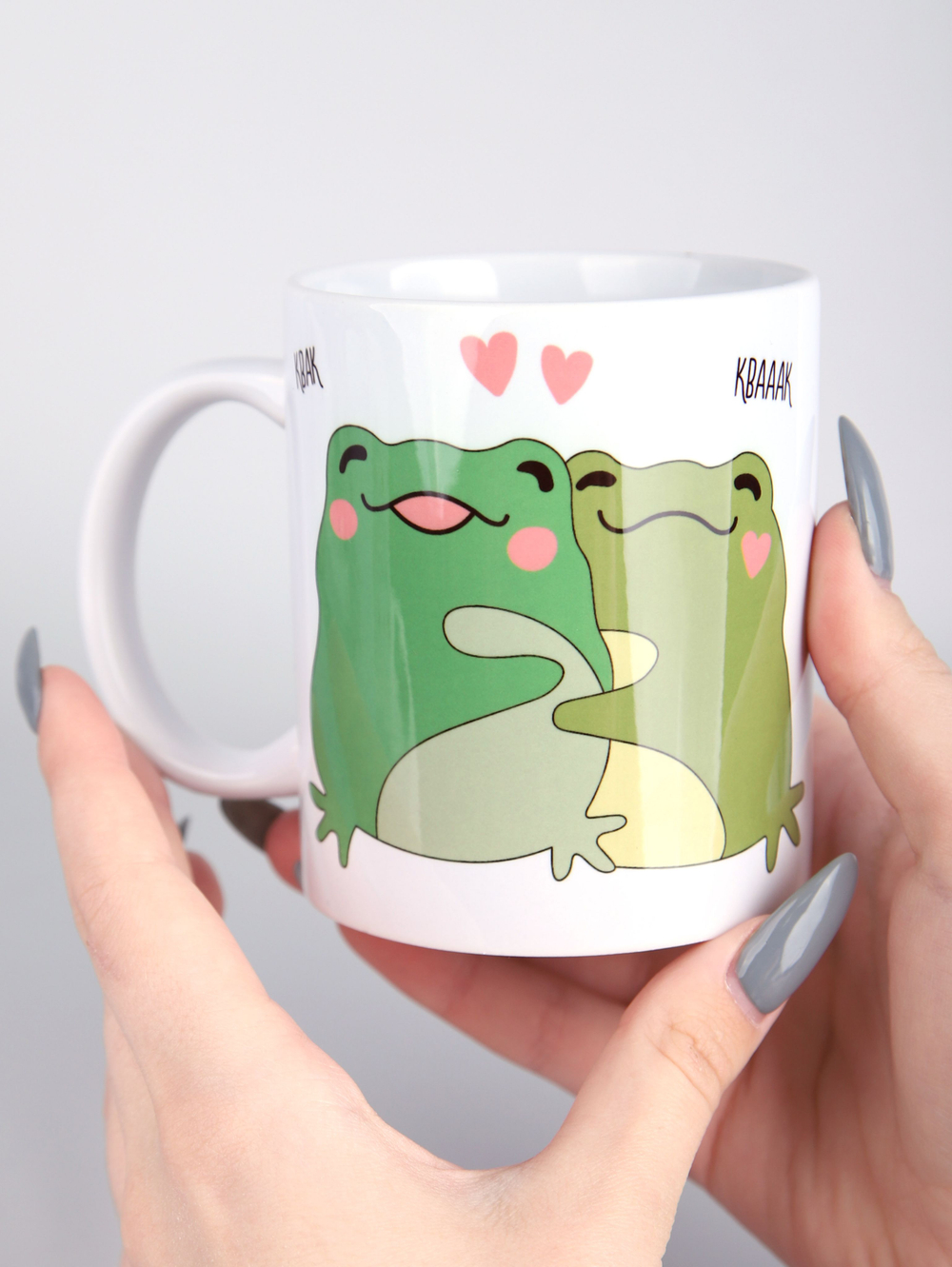 Кружка с прикольным принтом лягушка и надписью 330мл