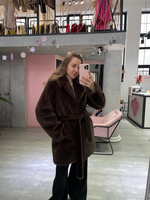 Шуба Lux миди горький шоколад