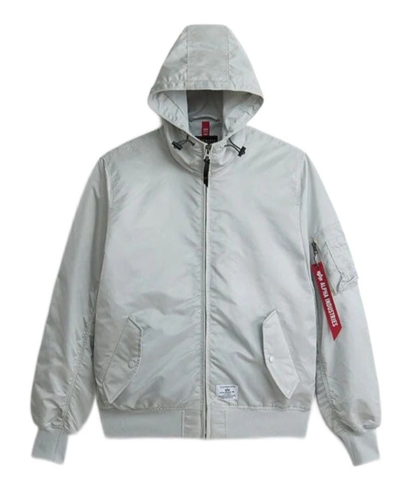 Бомбер Alpha Industries L-2B Hooded Gen II Light Grey