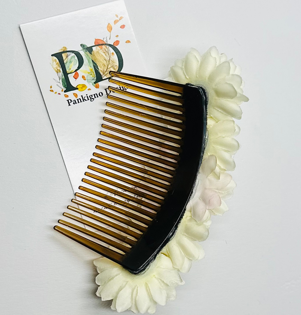 Гребень Pankigno Design с цветком хризантемы