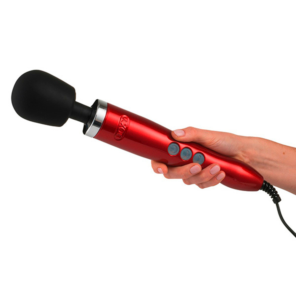 Мощный красный вибратор-вонд 37см Doxy Die Cast Extra Powerful Massage Wand Vibrator Red