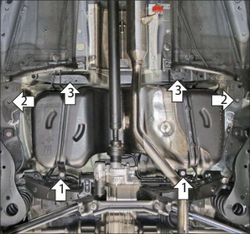 Защита стальная 2 мм Б Haval H3; V=1.5; 4WD; с 2024 MOTODOR.73109
