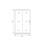 Душевая дверь Good Door Spirit WTW 140 СП00021 стекло прозрачное/профиль хром