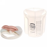 Банка для продуктов пластиковая 1,5л с 3-мя отделениями, мерной шкалой