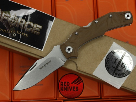 Нож Pohl Force Bravo One Plain Edge - рукоять "Coyote Brown" (коричневый)