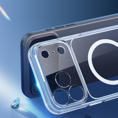 Усиленный прозрачный чехол с MagSafe от Dux Ducis для iPhone 17 Pro, серия Clin Mag Series (Open Ring Version)