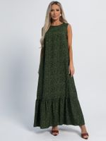 Платье Твой образ макси (черно-зеленое) П16108-12М LT Collection