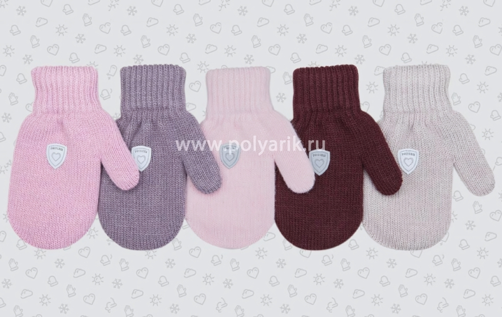 Варежки дет. ТМ-357д р.15(78) в ассорт. (Теплыши), 1 шт.