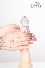 Мастурбатор нереалистичный Indira прозрачный 14 см