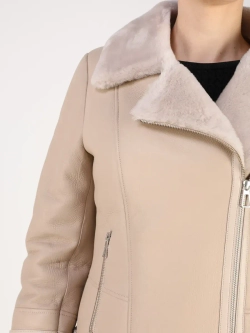 Дубленка зимняя натуральная короткая авиатор