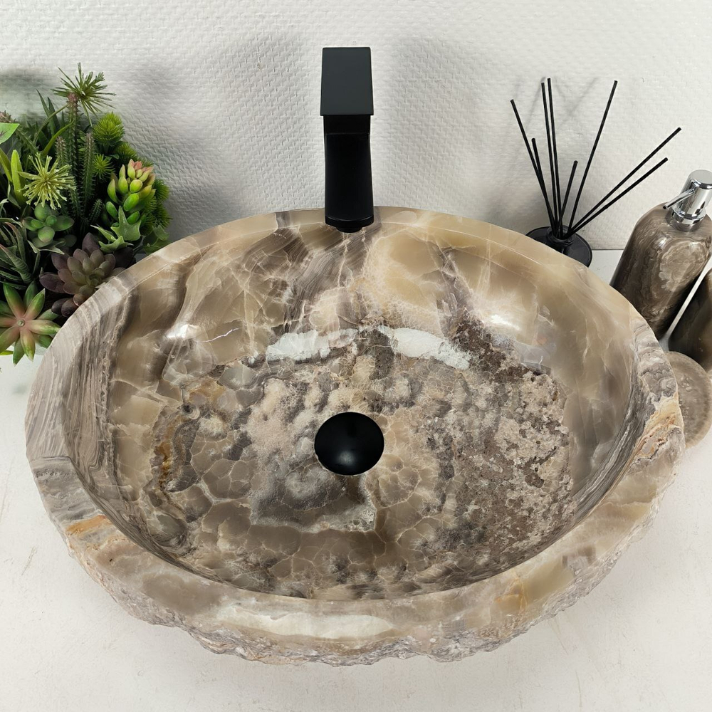 Раковина из оникса Erozy Grey EO-64597 53*42*16 0183