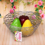 Фруктовница «Brownie» 23*9см волна серая