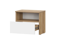 Некст 1 тумба прикроватная / Дуб золотой/Белый