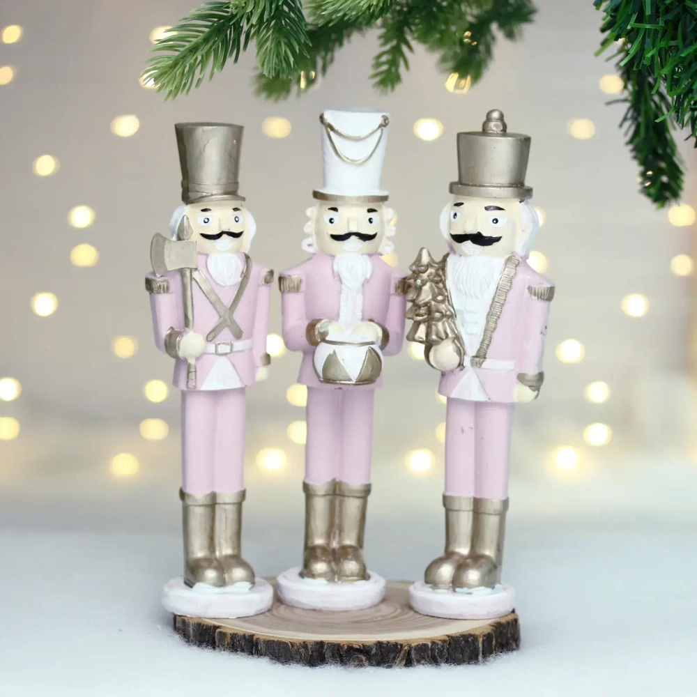 Фигурка «Сказочный солдат» 5,5*6*21 см, Розовый/шампань (микс)