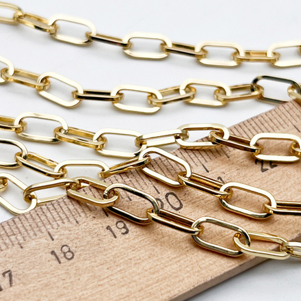 Цепочка, цвет золото, размер звена 10*5 мм, цена за отрезок 50 см