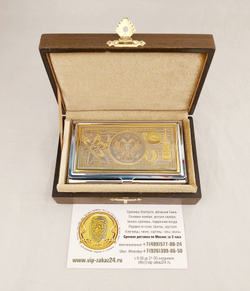 Визитница металлическая персональная "Атомная энергия"