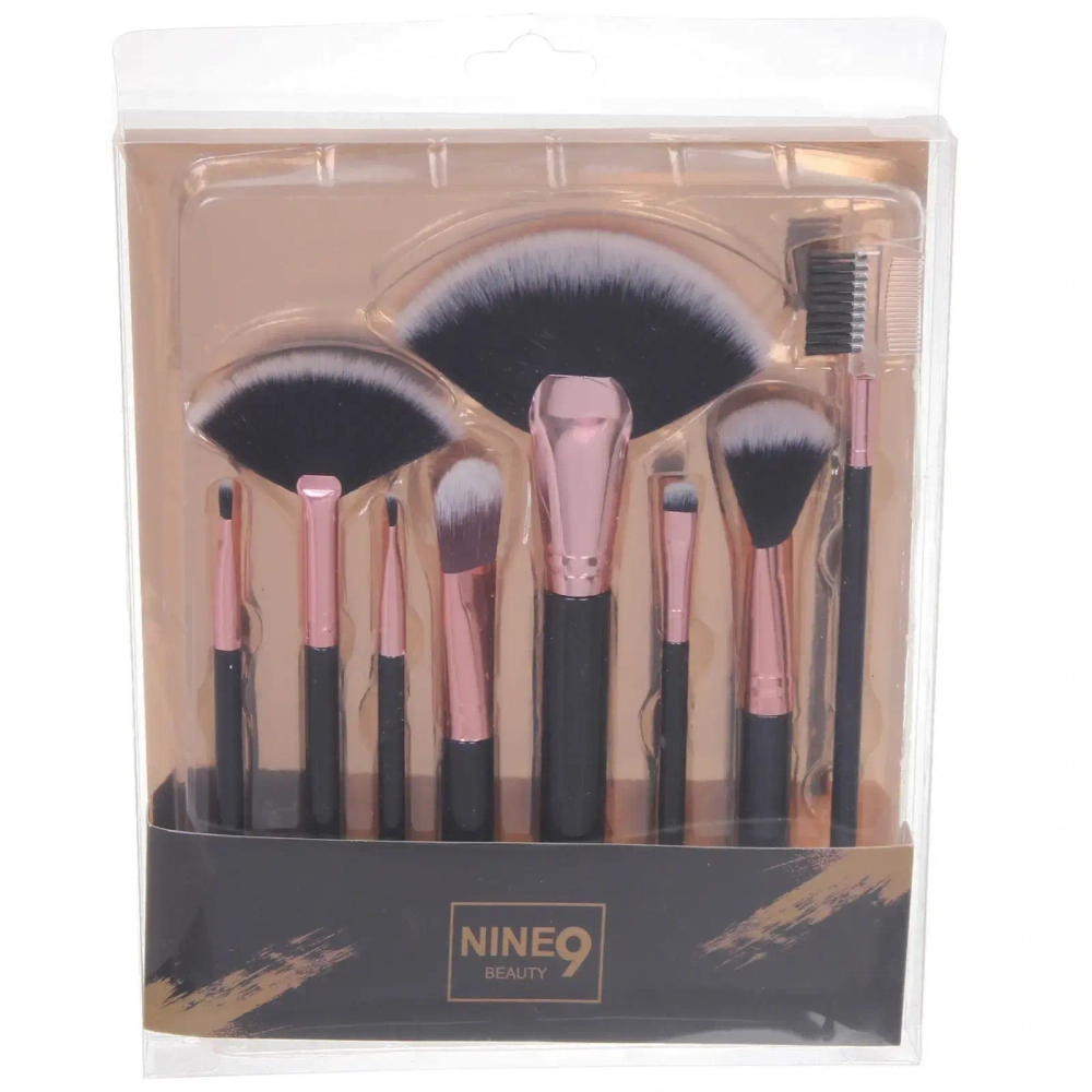 Кисти для макияжа 8шт «ДИ МАРКО», цвет черный, 18*21,5см/21,5см