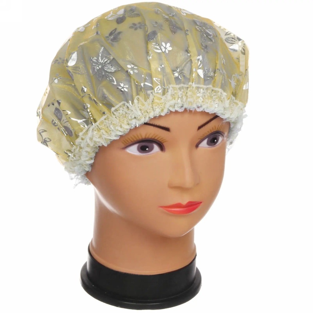 Шапочка для душа «Ультрамарин - Адель» текстиль, микс 3 цвета, d-25см