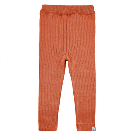 Брючки вязаные oversize кирпичные