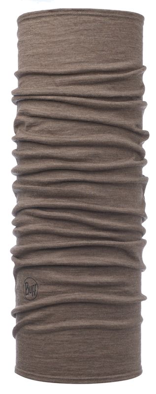 Тонкий шерстяной шарф-труба Buff Solid Walnut Brown Фото 1