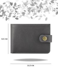 Портмоне классическое серая кожа 05063